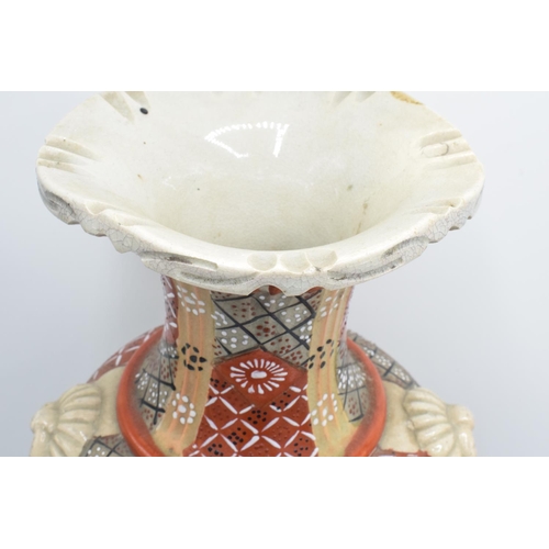 51 - A large early 20th century oriental vase together with a similar smaller example (2) Both examples a... 