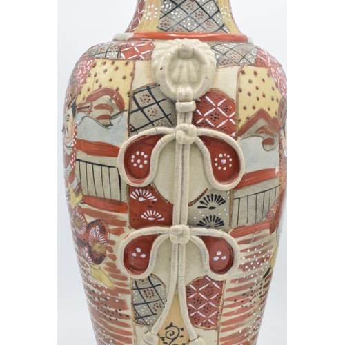 51 - A large early 20th century oriental vase together with a similar smaller example (2) Both examples a... 