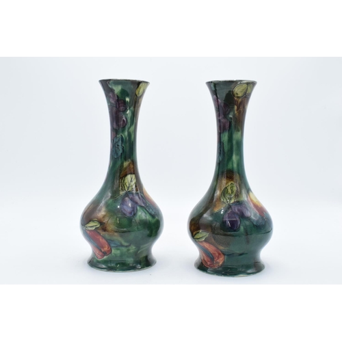 104 - S Hancock and Sons of Stoke on Trent 'Titian Ware' pair of bud vases, 23cm tall. In good condition w... 