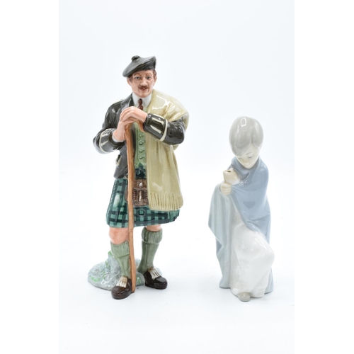 109 - Royal Doulton figure The Laird HN2361 together with a Lladro figure of a shepherd boy (2). In good c... 