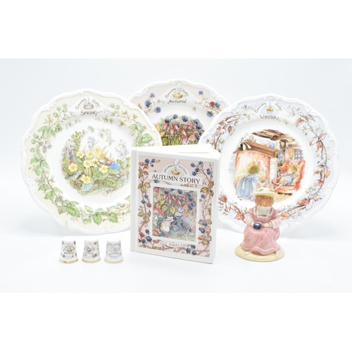 111 - A collection of Royal Doulton Brambly Hedge items to include Mrs Saltapple DBH25, autumn summer and ... 