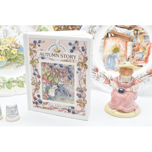 111 - A collection of Royal Doulton Brambly Hedge items to include Mrs Saltapple DBH25, autumn summer and ... 