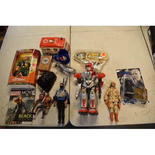 17 - A large collection of toys to include Star Wars, Marvel, Fallout Shelter etc. No postage.