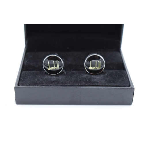 245 - A pair of Alfred Dunhill cufflinks in the original presentation box. In used condition