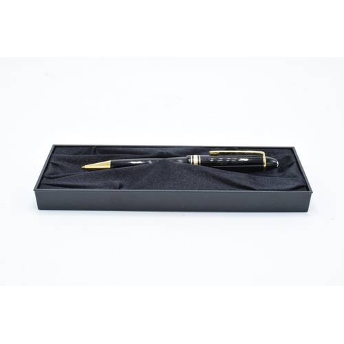 250 - Mont Blanc ball point pen in original presentation box dated 1995. In good condition though it has b... 