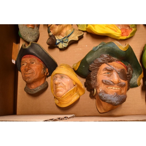 260 - A collection of Bossons wall plaques to include fisherman, Captain Kid, Sherlock Holmes etc (10). Th... 