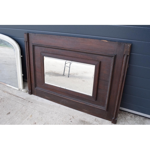 314 - Large Late 19th century/ early 20th century over-mantle wooden mirrors. Both are showing signs of we... 