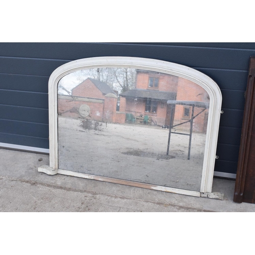 314 - Large Late 19th century/ early 20th century over-mantle wooden mirrors. Both are showing signs of we... 