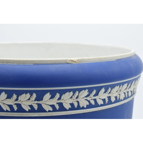 48 - Large Adams of Tunstall blue jasperware jardinière.  In good condition for the age of the item. Some... 