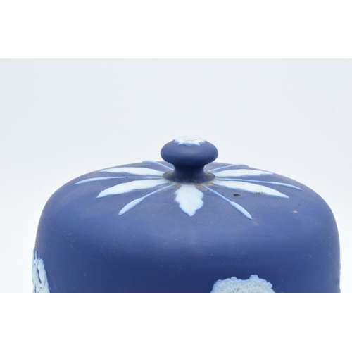 49 - Adams of Tunstall blue jasperware cheese dome. In good condition for the age of the item. There is m... 