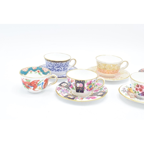 50 - Royal Worcester Miniature Cups and Saucers: Cut Fruit white, George III, Boldimars, Strings of Flowe... 