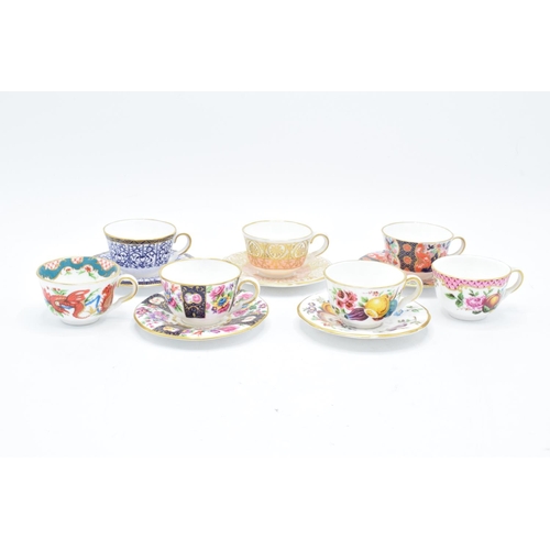 50 - Royal Worcester Miniature Cups and Saucers: Cut Fruit white, George III, Boldimars, Strings of Flowe... 