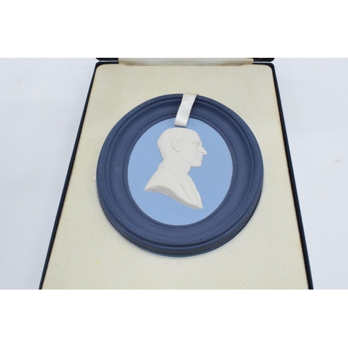 79 - Wedgwood tri-colour oval cameo plaque of HRH Prince Philip- the Duke of Edinburgh. Number 410 of 100... 