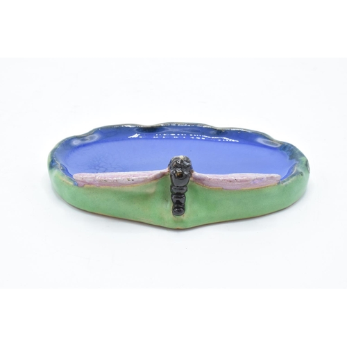 85 - Royal Doulton stoneware Dragonfly bibelot/ soap dish for Wrights Coaltar soap. The item is in good c... 