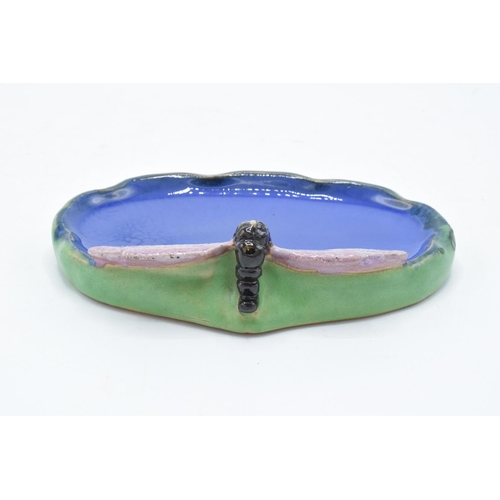 85 - Royal Doulton stoneware Dragonfly bibelot/ soap dish for Wrights Coaltar soap. The item is in good c... 