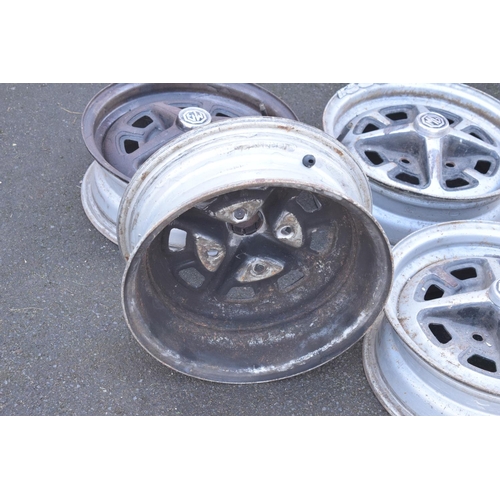 336 - MG car model B set of 4 Rostyle wheel rims