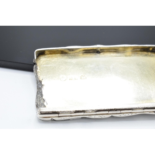 237 - Silver snuff box (Birmingham 1843) (60.5 grams). Hinge needs attention. Also a section of the lid mi... 