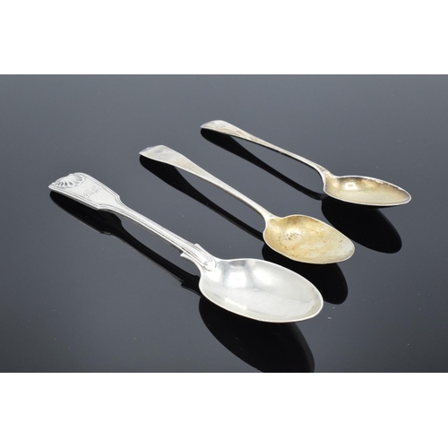 239 - A collection of silver tea spoons to include Birmingham 1909, London 1902 and a Georgian example. 59... 