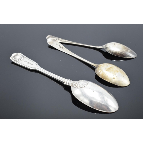 239 - A collection of silver tea spoons to include Birmingham 1909, London 1902 and a Georgian example. 59... 