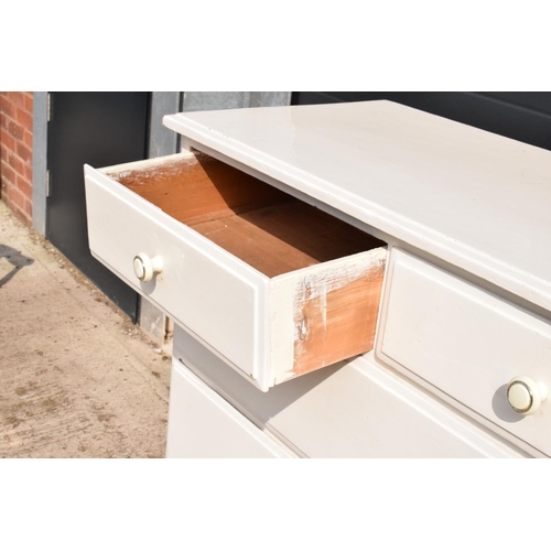 330 - Edwardian/ early 20th painted pine chest of drawers with 2 over 3 drawers make up. Some wear and tea... 