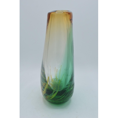 68 - Caithness one-off glass vase 'Highlander' 2002, signed to base by the artist. 27cm tall. In good con... 