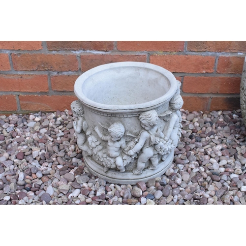 316 - Reconstituted stone small Cherub planter. 

Made in England, these items are frost and weather proof... 