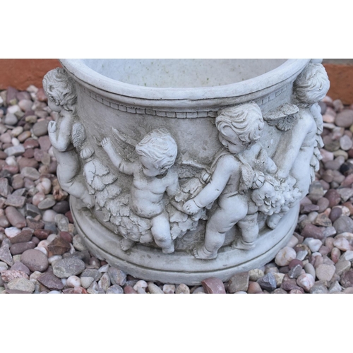 316 - Reconstituted stone small Cherub planter. 

Made in England, these items are frost and weather proof... 