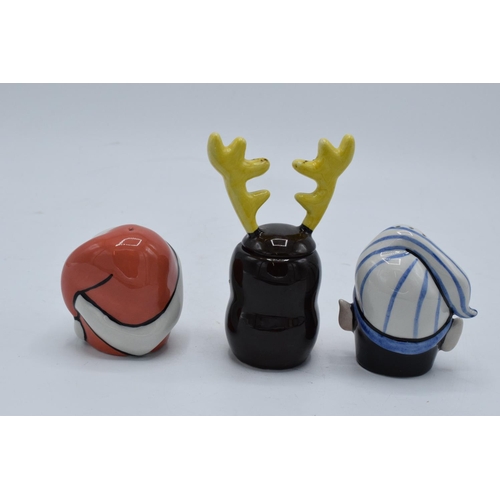 101 - Lorna Bailey cruet set in the form of santa, a snowman and a reindeer (3). In good condition with no... 