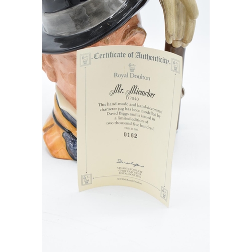 133 - Large Royal Doulton character jug Micawber D7040, limited edition of 2500, this being number 162. In... 