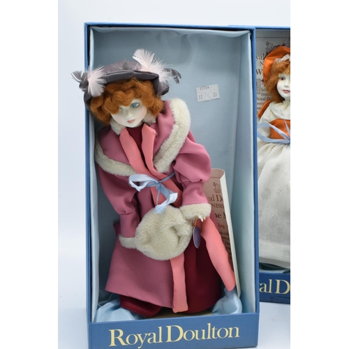 138 - A collection of boxed Royal Doulton Nisbet dolls to include Waiting, The Muff and Pink Ribbons (3). ... 