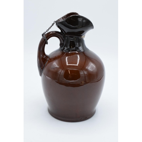 140 - Royal Doulton Kingsware whisky flagon The Night Watchman. In good condition with no obvious damage o... 