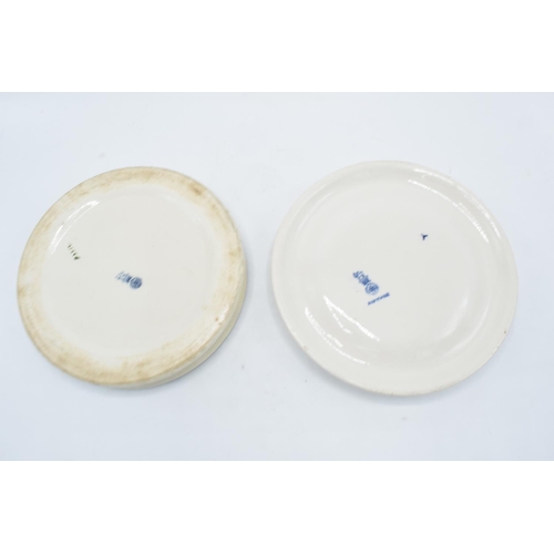 150 - Royal Doulton baby plates to include a blue and white children scene together with a similar example... 