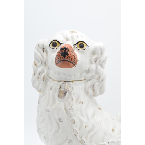 157 - A pair of 19th century Staffordshire dogs (2). In good condition with no obvious damage or restorati... 