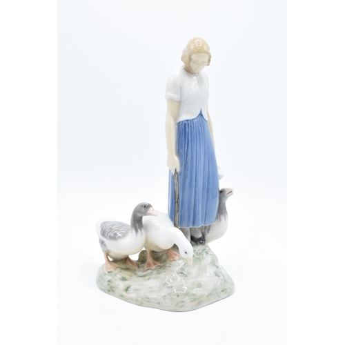 188 - Bing and Grondahl figure Girl with Geese 2254 by Axel Locher. In good condition with no obvious dama... 