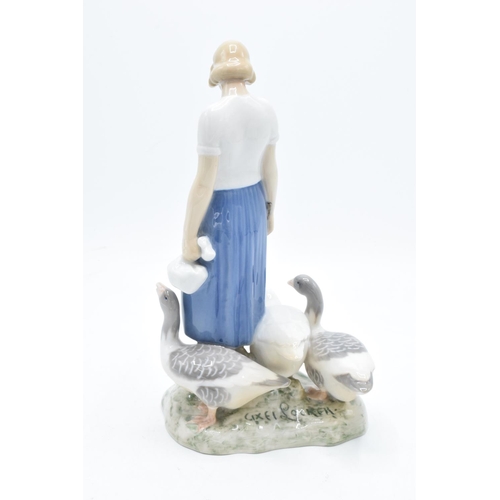 188 - Bing and Grondahl figure Girl with Geese 2254 by Axel Locher. In good condition with no obvious dama... 