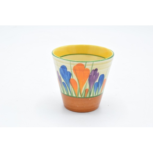 192 - Bizarre by Clarice Cliff handpainted beaker/ pot in the Crocus design. In good condition with no obv... 