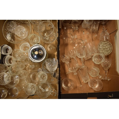 192B - A large collection of crystal, cut glass and pressed glass to include various makes such as Dartingt... 