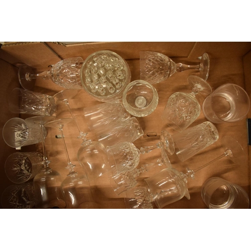 192B - A large collection of crystal, cut glass and pressed glass to include various makes such as Dartingt... 