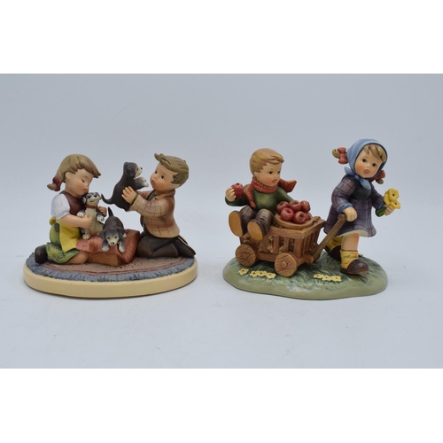 194 - A pair of Hummel figure groups to include Puppy Surprise 2015 First Issue and Autumn Arrival 2016 Fi... 