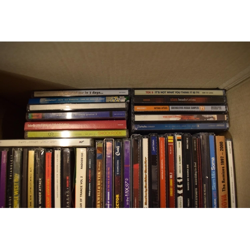 196 - A large collection of cased CDs to mainly include genres such as dance/techno (approx 100) to includ... 