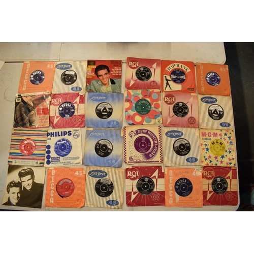 199 - A large collection of 1960s 45s records to include Elvis Presley, Buddy Holly, The Tommy Steele Stor... 