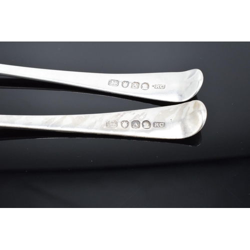 235A - A pair of Georgian silver spoons hallmarked for London 1796 made by Richard Crossley. 17cm in length... 