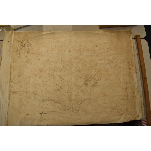 258 - 19th / early 20th century Ordnance Survey style maps to include a cloth version 'Map of the Parish o... 