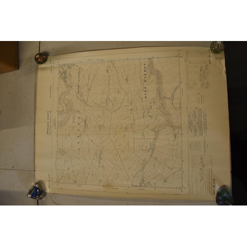 258 - 19th / early 20th century Ordnance Survey style maps to include a cloth version 'Map of the Parish o... 