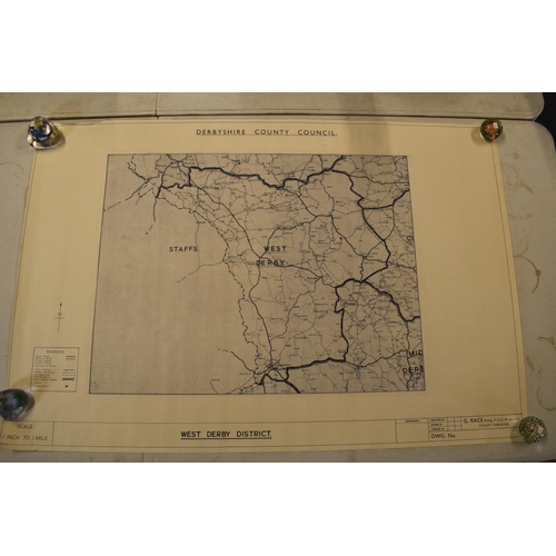 258 - 19th / early 20th century Ordnance Survey style maps to include a cloth version 'Map of the Parish o... 