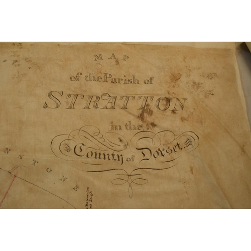 258 - 19th / early 20th century Ordnance Survey style maps to include a cloth version 'Map of the Parish o... 