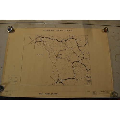 258 - 19th / early 20th century Ordnance Survey style maps to include a cloth version 'Map of the Parish o... 