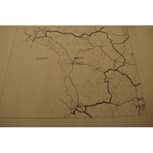 258 - 19th / early 20th century Ordnance Survey style maps to include a cloth version 'Map of the Parish o... 