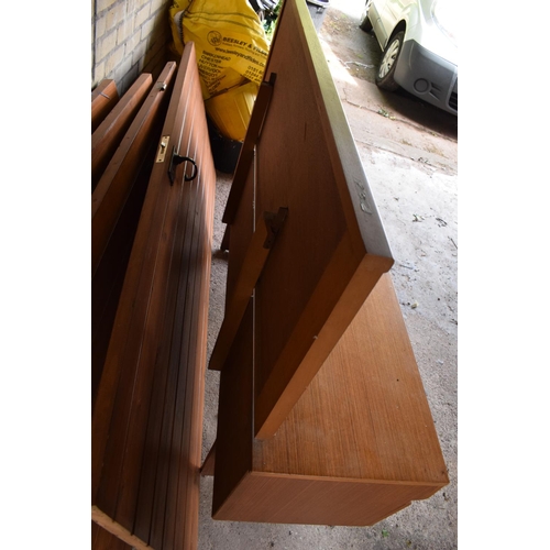 292 - A 1960s G-Plan style teak veneer mirror backed sideboard