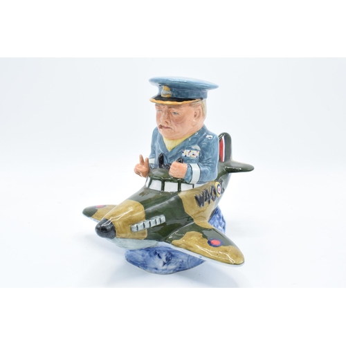 81 - Bairstow Manor Collectables comical model of Winston Churchill in a spitfire. In good condition with... 